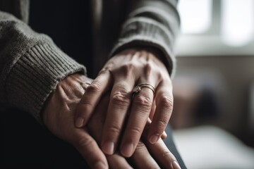 cropped shot of two unrecognizable people holding hands