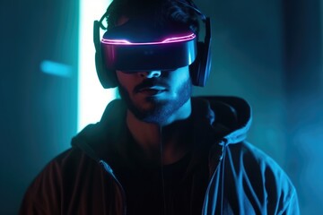 closeup shot of a man using a digital interface in virtual reality