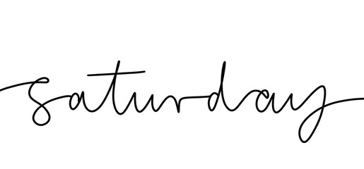 Saturday One Line lettering