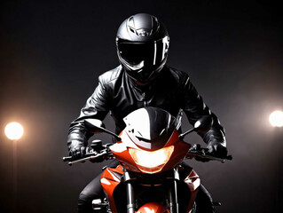 A Man Riding On The Back Of A Motorcycle