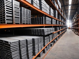 A Warehouse Filled With Lots Of Steel Beams