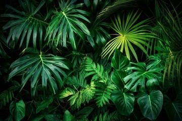 Fototapeta na wymiar Texture of tropical plants. Generative AI