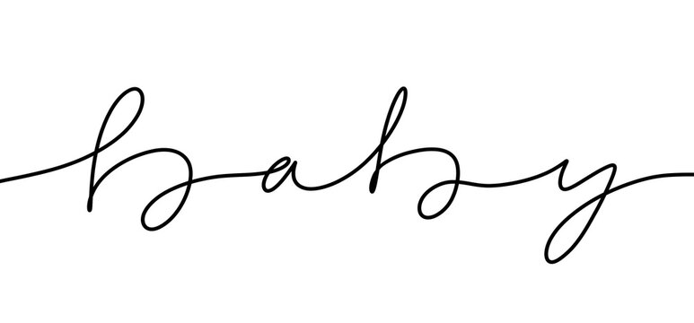 Baby One Line Lettering