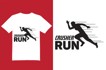 Crusher run t shirt design. t shirt design, vintage t shirt design