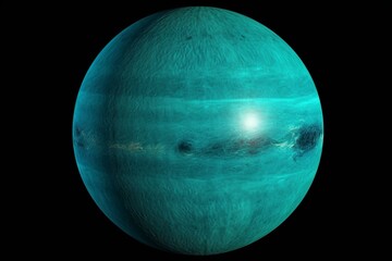 Transparent cutout of Uranus planet. Generative AI