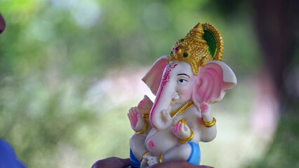 Lord Ganesha with pink background, Celebrate Hindu God Ganesha Ganesh festival