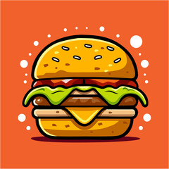 Burger cartoon illustration
