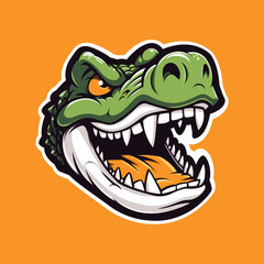Crocodile Head Mascot Illustration