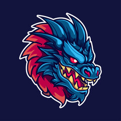 Dragon Esport Mascot Illustration