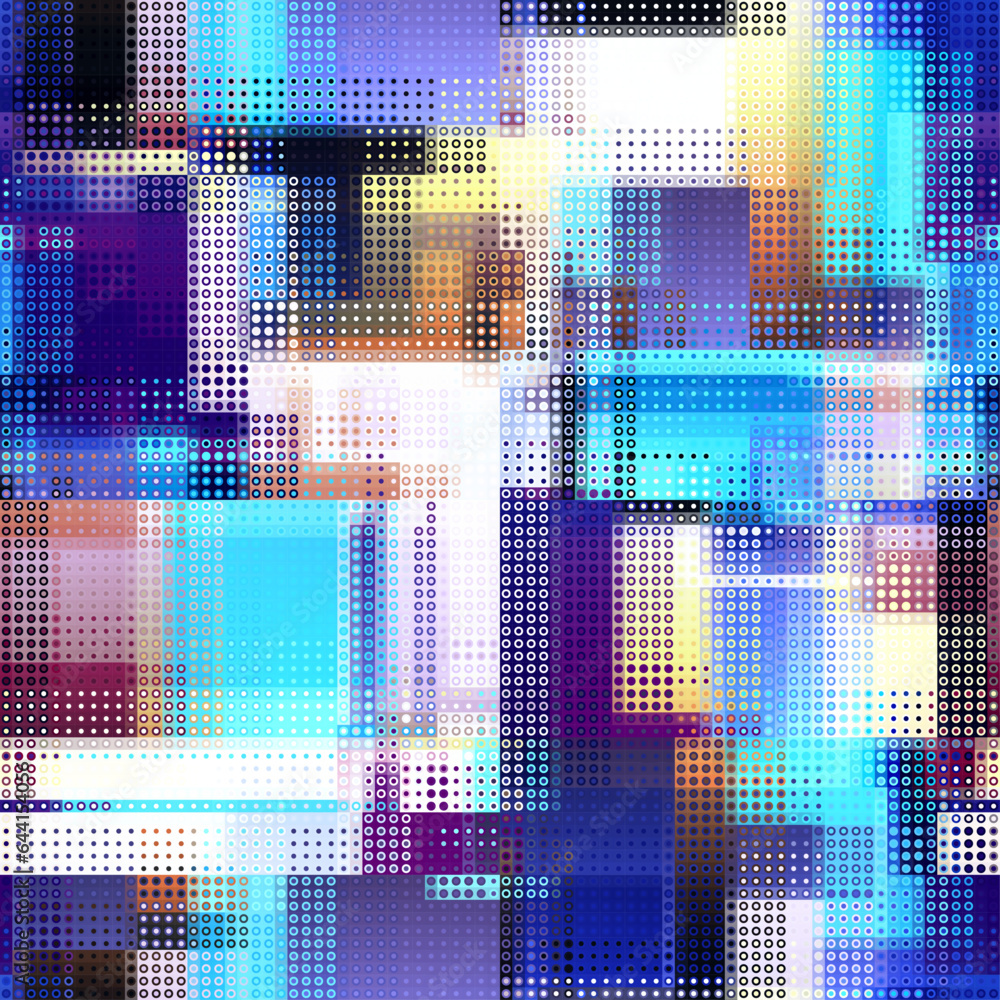 Leinwandbilder Geometric abstract pattern. Halftone small dots pattern.