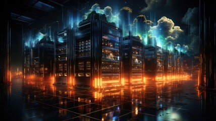 realms abstraction technology data center background