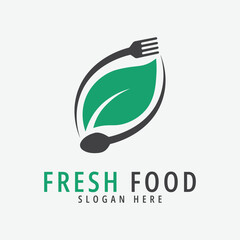 fresh food logo vector illustration design