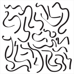 Isolated vector arrows, hand drawn on a white background