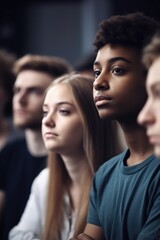 cropped shot of a group of young people at an awareness seminar