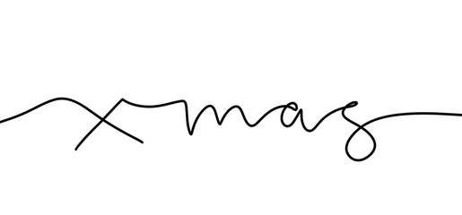 X-Mas One Line Lettering