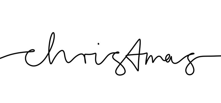 Christmas One Line Lettering
