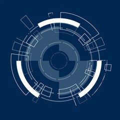Sci fi futuristic user interface, HUD, Technology abstract background , Vector illustration.	
