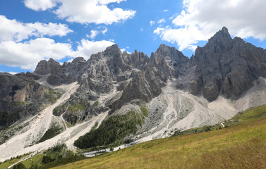 Naklejka premium panorama of VENEGIA VALLEY in the European Alps below the Italian Dolomites mountains