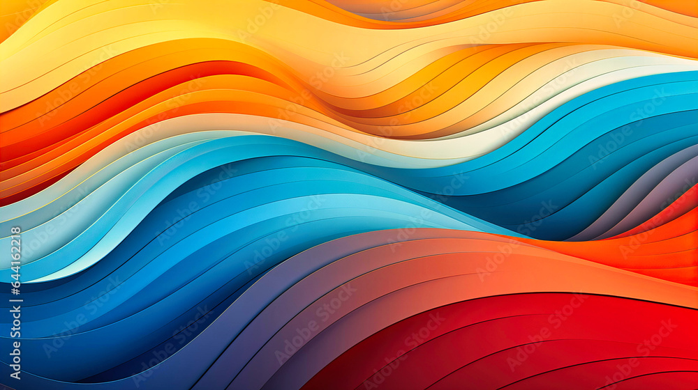 Poster dynamic rhombus waves creating abstract horizons,
