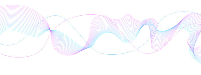 Abstract colorful blue, pink blend wave lines and technology background. Modern colorful flowing wave lines and glowing moving lines. Futuristic technology and sound wave lines background.