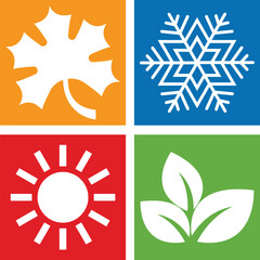 set of four seasons icons