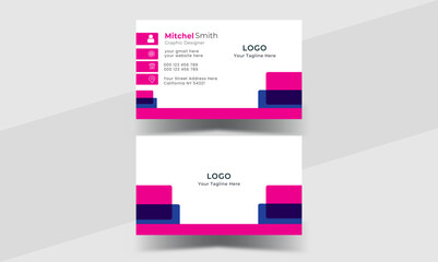 Fototapeta premium Double-sided Professional creative business card template .Vector illustration.