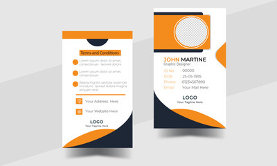Office Id card | Employee Id card for your company |clean id card design with realistic mockup