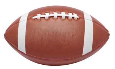 American football ball isolated on transparent background. AI Generative