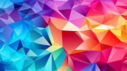 Obraz premium Abstract Delaunay Voronoi trianglify color diagram background illustration