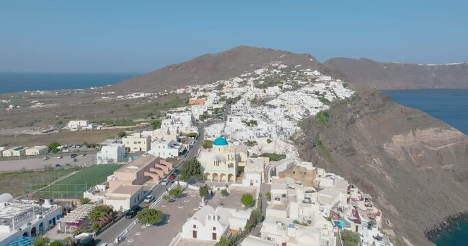 Warm weather highlights Santorini's allure.
