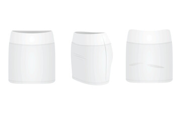 White mini skirt. vector illustration