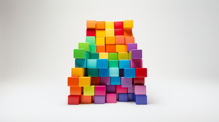 abstract colorful cubes