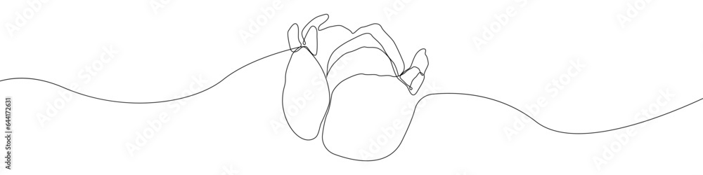 Poster one line continuous draw tulip vector icon. linear background tulip icon. one line hand draw tulip l