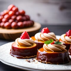 strawberry cake with whipped cream Created using generative AI tolls