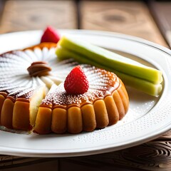 cake with strawberries Created using generative AI tolls