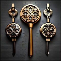 keys on black background Created using generative AI tolls