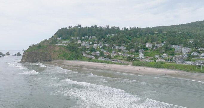 Oregon's enigmatic coast in a drone's gaze.