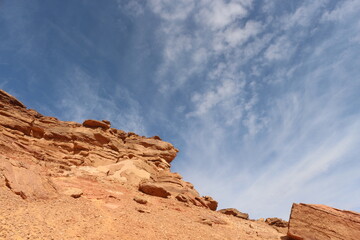 red rocks and sky in the desert