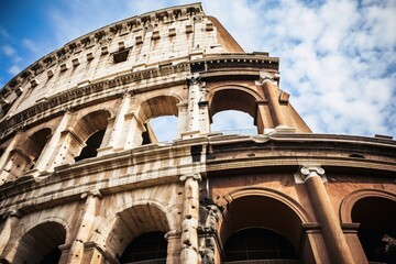 Fototapeta premium An ancient building looking like a big amphitheater.