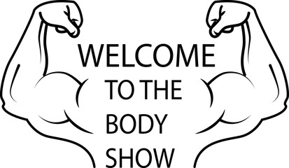 Black and white body show logo svg vector cut file cricut silhouette design for t-shirt body club sticker car decoration etc