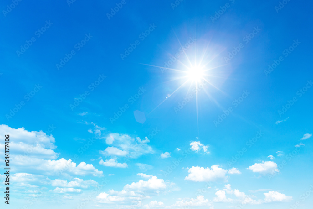 Wall mural blue sky with clouds . nature background