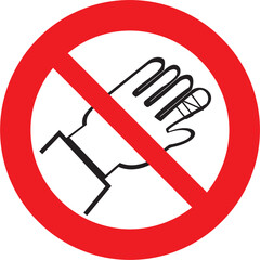 prohibido, no trabaje con lesiones en las manos, riesgo de accidente, atenci&oacute;n, precauci&oacute;n, forbidden, do not work with hand injuries, risk of accident, attention, precaution