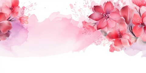 Fototapeta na wymiar Beautiful abstract pink watercolor floral design background. beautiful Generative AI AIG32