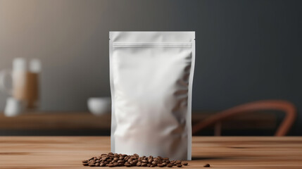 Coffee bean package Mock-Up and Blank for your text or design