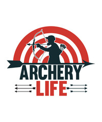 ARCHERY LIFE - ARCCHERY VECTOR T-SHIRT DESIGN.