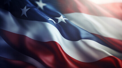 Fototapeta premium American flag for Memorial Day, 4th of July, Labor Day, Patriot Day. Poster or background