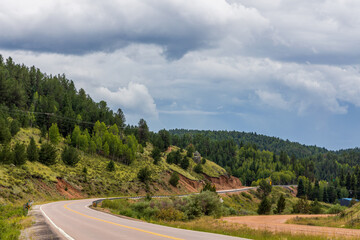 Beautiful landscape view in Rocky Mountains, Colorado, near the town of Victor
