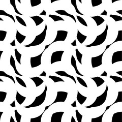 Seamless pattern with abstract motifs in black and white. Vector illustration.