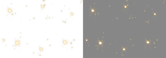 Sparkler light png. Burning sparkler fire with sparks flying around. Isolate on a transparent...