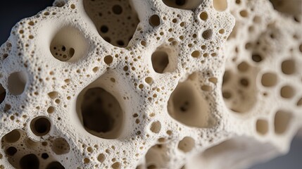 Porous structure of pumice stone captured in detail. - obrazy, fototapety, plakaty